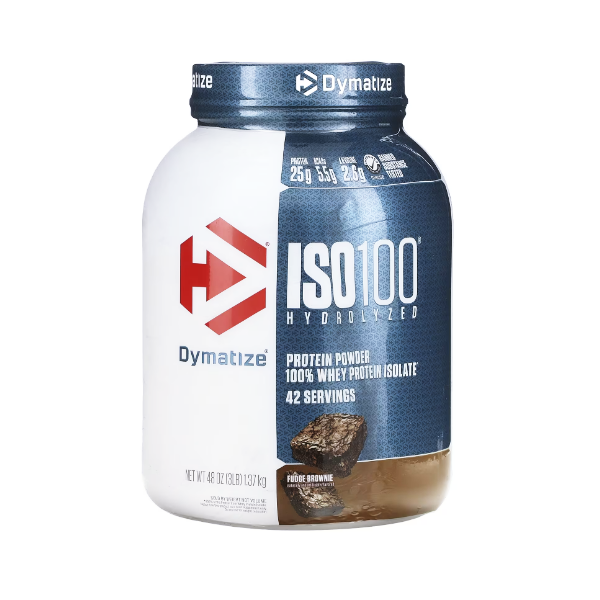 Dymatize Isolate Whey Protein Iso100 Fudge Brownie Polvo X1.37Kg