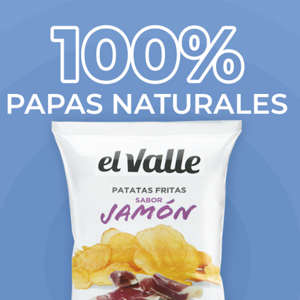 El Valle Patatas Fritas Sabor Jamon Onduladas X 130Gr - Imagen 3