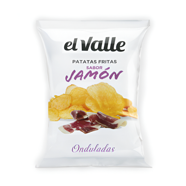 El Valle Patatas Fritas Sabor Jamon Onduladas X 130Gr