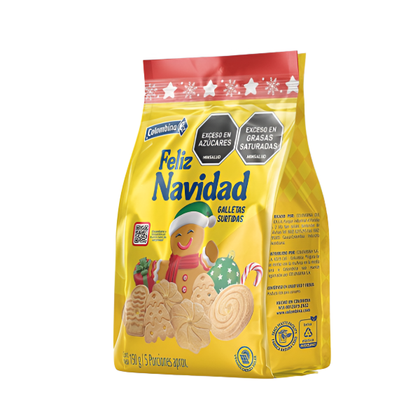 Galletas Feliz Navidad Surtidas 150Gr Colombina
