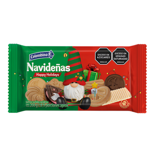 Galletas Navideñas Surtidas 200Gr Colombina