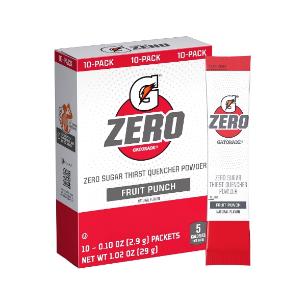 Gatorade Zero Fruit Punch Sin Azúcar En Polvo X 29Gr
