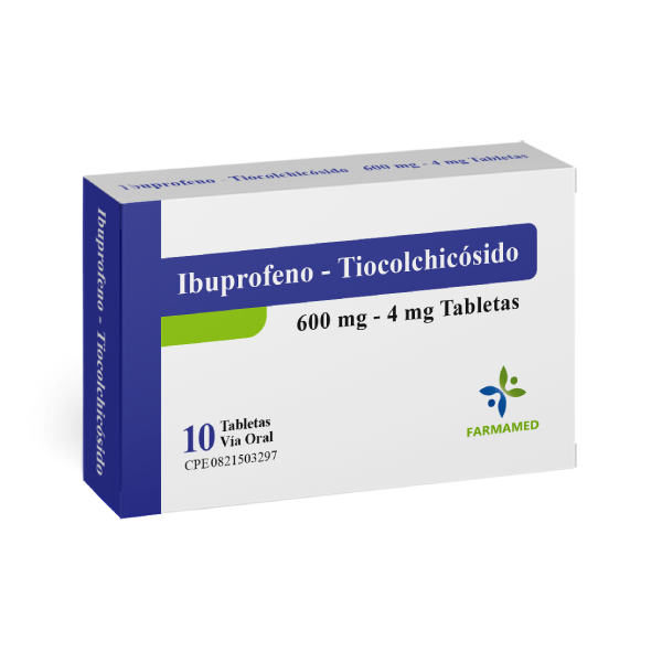 Ibuprofeno + Tiocolchicosido 600Mg/4Mg X 10 Tabletas Farmamed