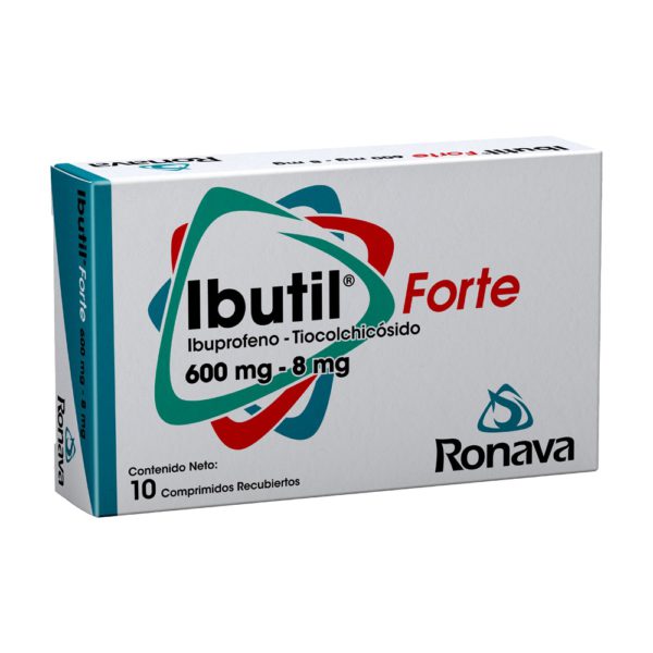 Ibutil Forte Ibuprofeno+Tiocolchicosido 600Mg/8Mg X 10 Tabletas Recubiertas Ronava