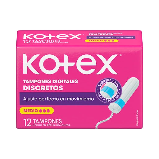 Kotex Tampones Digitales Medio X 12 Unidades