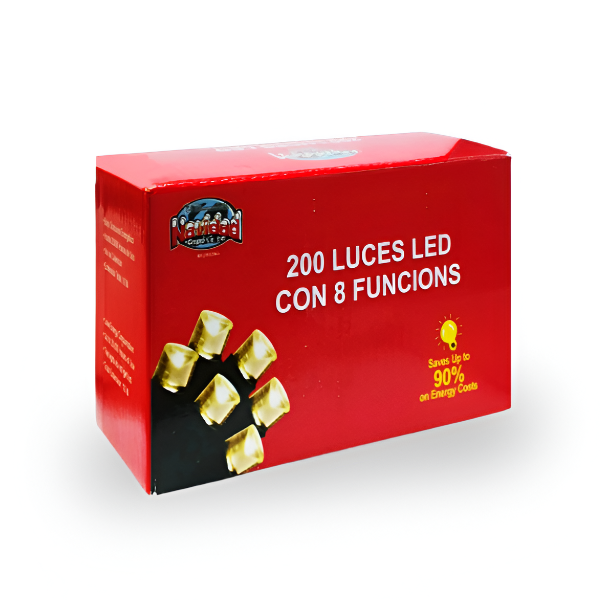 Luces De Navidad Decorative Lluvia 200 Led Cable Transparente