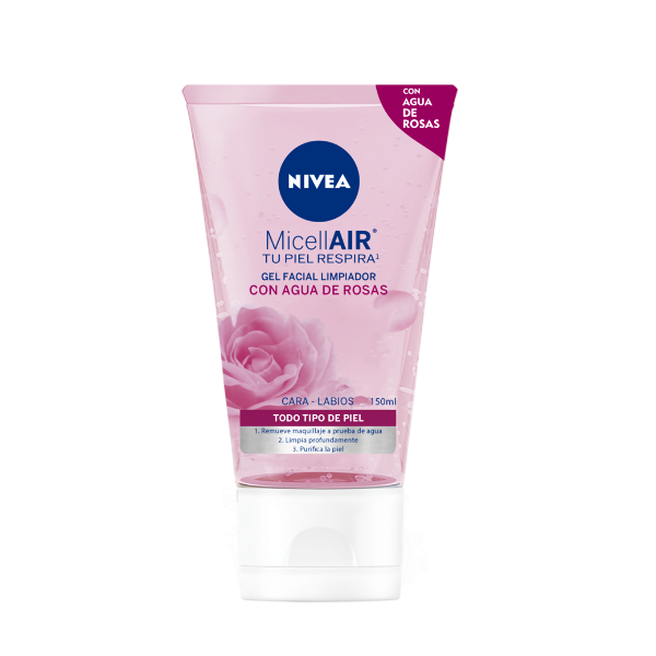 Nivea Gel Facial Limpiador Con Agua De Rosas 150Ml