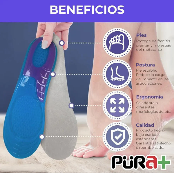 Pura+ Plantilla De Pie De Gel Recortable Sport T. 35-39 - Imagen 2