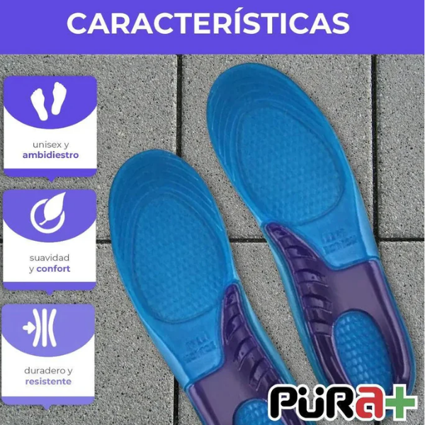 Pura+ Plantilla De Pie De Gel Recortable Sport T. 35-39 - Imagen 3