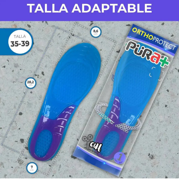 Pura+ Plantilla De Pie De Gel Recortable Sport T. 35-39 - Imagen 4