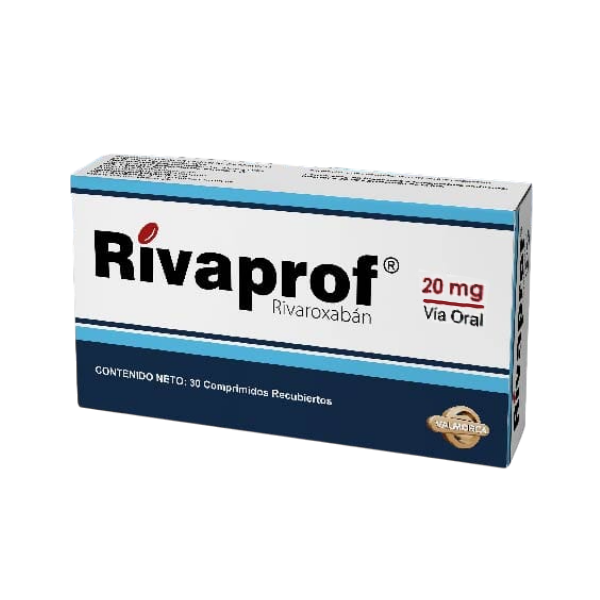 Rivaprof Rivaroxaban 20Mg X 30 Comprimidos Valmorca