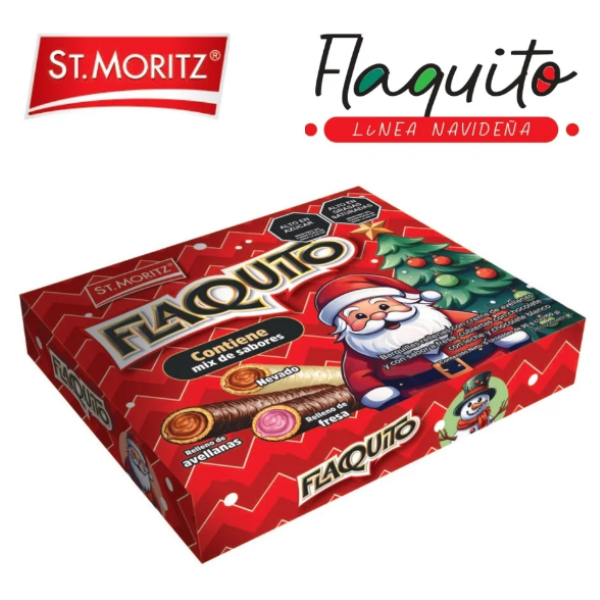 St.Moritz Flaquito Avellana-Nevado-Fresa Navidad 150Gr.