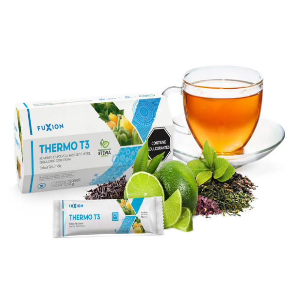 Thermo T3 (Té/Alimento En Polvo) Quemador De Grasa/Elimina Ansiedad X 7 Sobres 35Gr Fuxion - Imagen 2