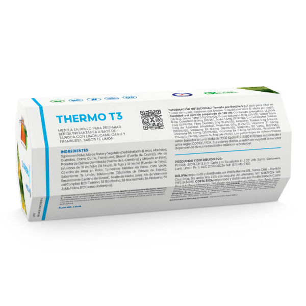 Thermo T3 (Té/Alimento En Polvo) Quemador De Grasa/Elimina Ansiedad X 7 Sobres 35Gr Fuxion - Imagen 3