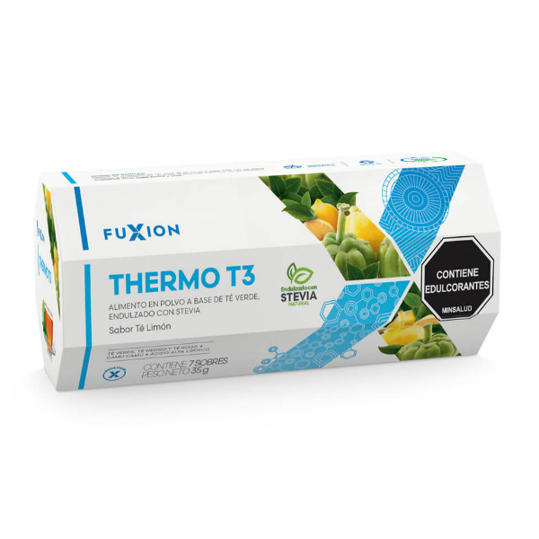 Thermo T3 (Té/Alimento En Polvo) Quemador De Grasa/Elimina Ansiedad X 7 Sobres 35Gr Fuxion