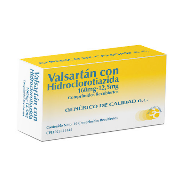 Valsartan Hct Valsartan + Hidroclorotiazida 160Mg/12.5Mg X 10 Tabletas GC