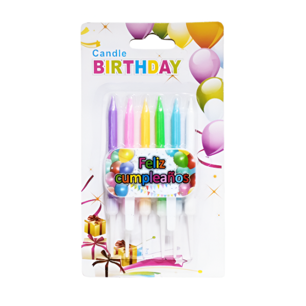 Velas Happy Birthday X 6 Unidades