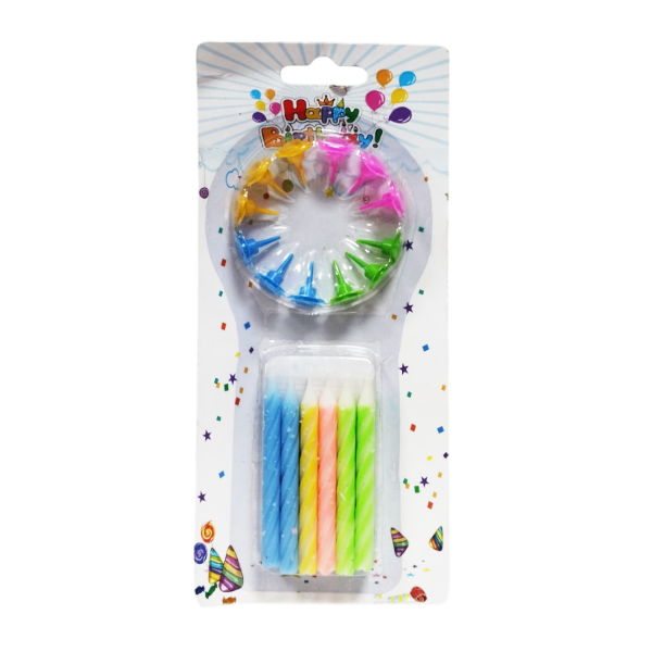 Velas Happy Party Colors X 12 Unidades