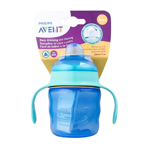 Avent Vaso Con Boquilla Blanda 200Ml 6M+ Azul