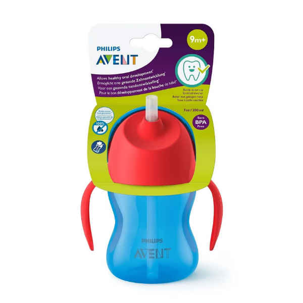 Avent Vaso Con Pitillo 200Ml 9M+ Azul