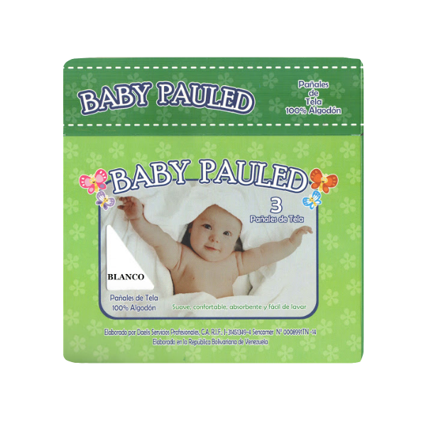 Baby Pauled Pañal De Tela X 3 Unidades