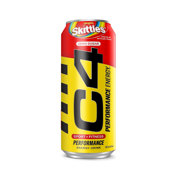 C4 Performance Energy Drink Skittles Sin Azúcar 473Ml
