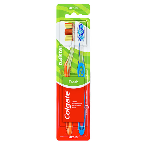Colgate 2 Pack Fresh Cepillos Dentales Medio