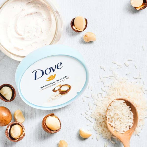 Dove Exfoliating Body Brown Sugar Macadamia/Rice 225Ml - Imagen 2