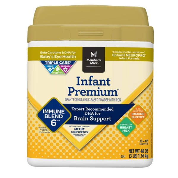 Members Mark Infant Premium Formula 0-12M 1.36Kg