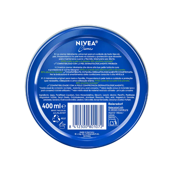 Nivea Crema De Lata 400Ml - Imagen 2