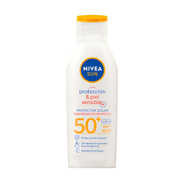 Nivea Sun Facial Protector Solar Para Piel Sensible 50Fps X 200Ml