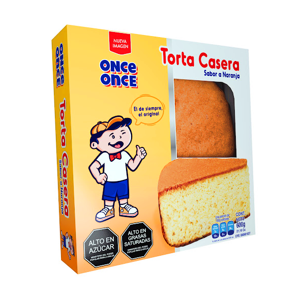 Once-Once Torta Casera Sabor Naranja 600Gr.