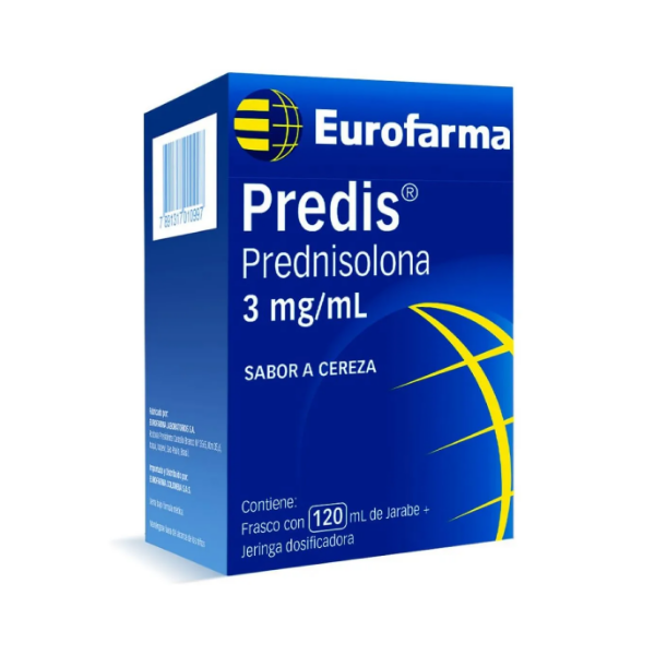 Predis-Prednisolona Jarabe Pediátrico 3Mg/Ml X 120Ml. Eurofarma