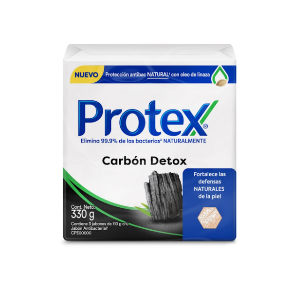 Protex Jabón Carbón Détox X 3 Unidades 110Gr