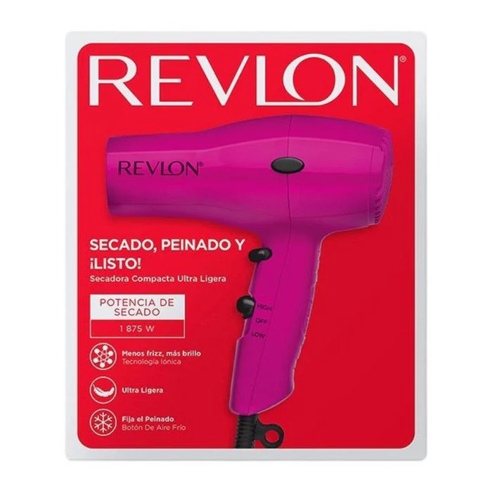 Revlon Secador Viajero 1875 Rosado