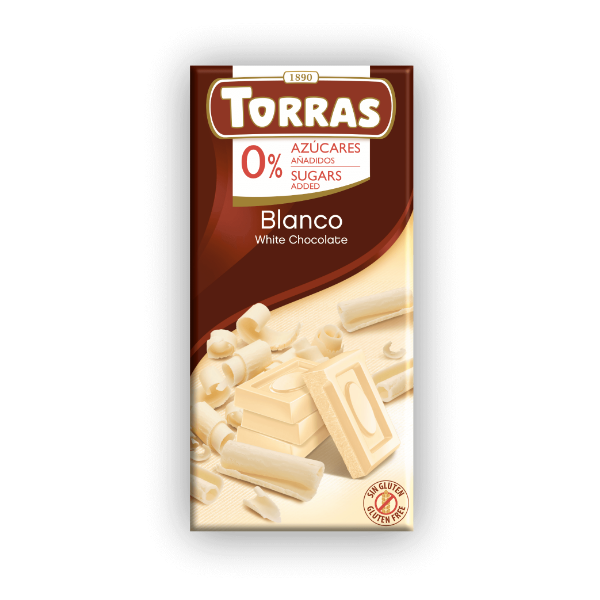 Torras Chocolate Blanco Sin Azúcar 75Gr