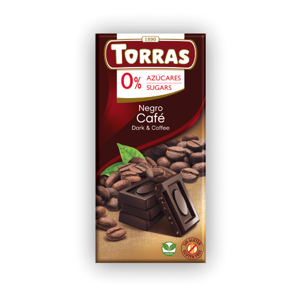 Torras Chocolate Negro Cafe Sin Azúcar 75Gr