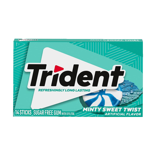 Trident Minty Sweet Twist Sin Azucar X 14 Sticks