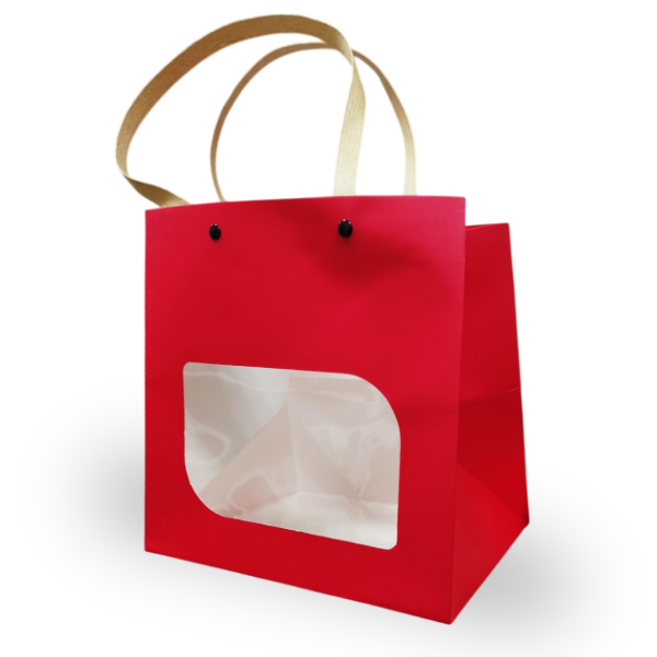 Bolsa De Regalo Diseño Cuadrada Roja