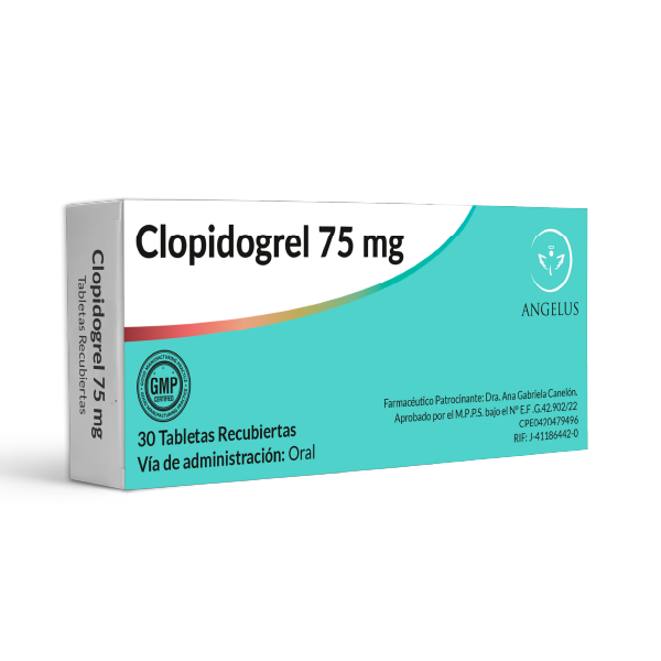 Clopidogrel 75mg x 30 Tabletas - Angelus