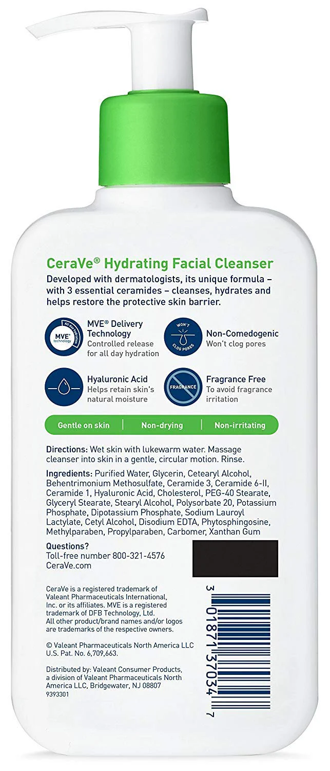 Cera-Ve Hydrating Facial Cleanser Moisture Balance 237Ml - Imagen 3