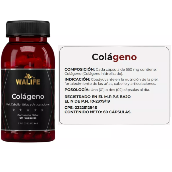 Colágeno X 60 Cápsulas Walife - Imagen 2