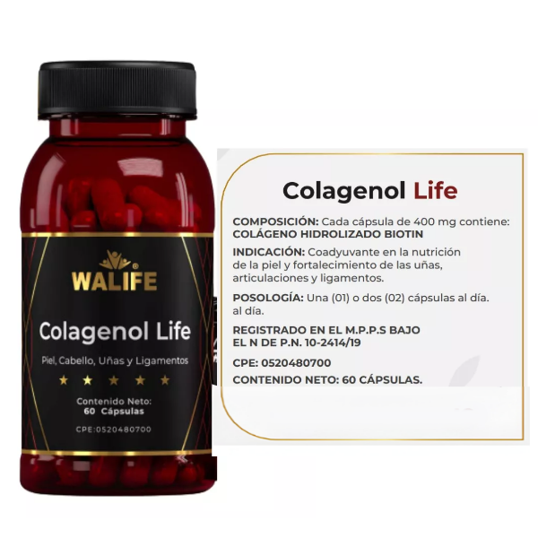 Colagenol Life X 60 Cápsulas Walife - Imagen 2