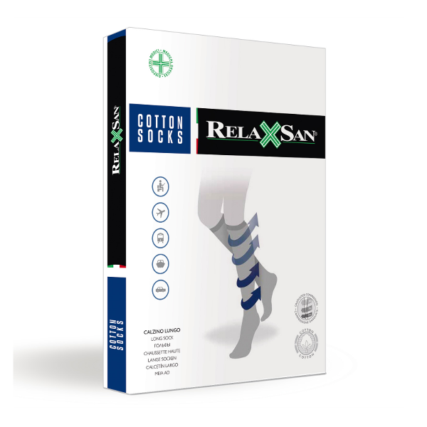 Calcetines De Compresión Cotton Sock 920 22-27Mmhg Talla 4/L Negro Relaxsan