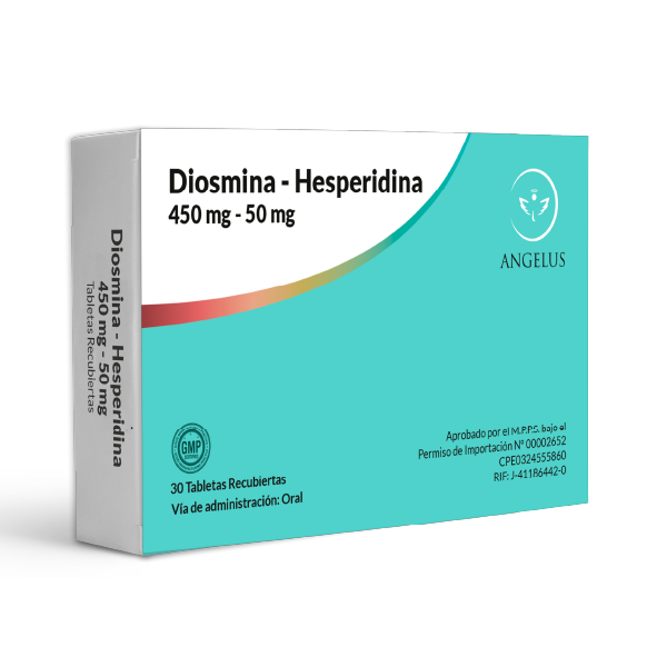 Diosmina Hesperidina 450Mg/50Mg X 30 Tabletas Angelus