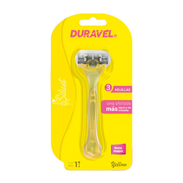 Duravel Afeitadora Siluet Yelow  3 Hojillas X 1 Unidad