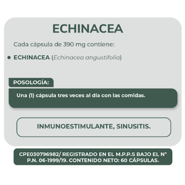Echinacea 390Mg X 60 Cápsulas Herbaplant - Imagen 3
