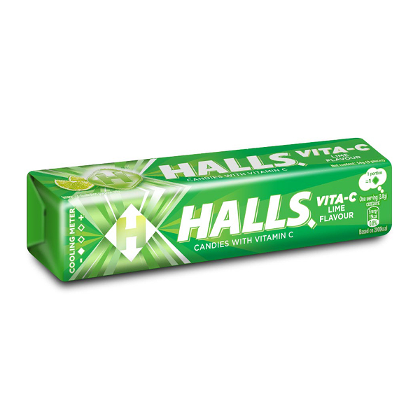 Halls Caramelos Vit C Lime 31Gr