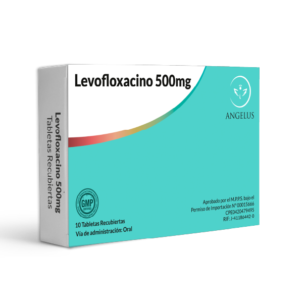Levofloxacina 500mg x 10 Tabletas - Angelus