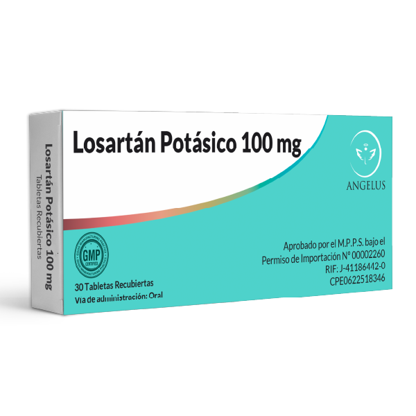 Losartán Potásico 100Mg X 30 Tabletas Angelus